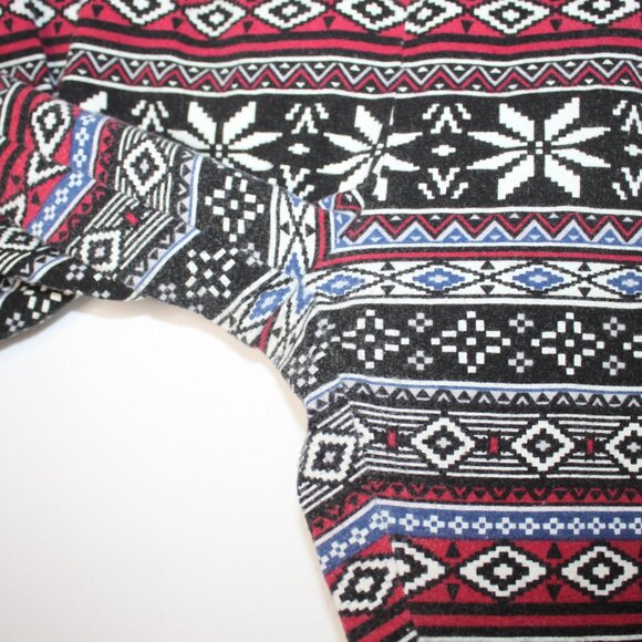 FOREVER 21 LOT 3 SHIRT TOP LEGGINGS SZ LARGE KNIT SEQUIN AZTEC SNOWFLAKE WOMENS - Picture 11 of 13